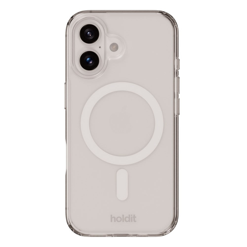 Holdit iPhone 16 MagSafe Mobil Cover - Transparent / White