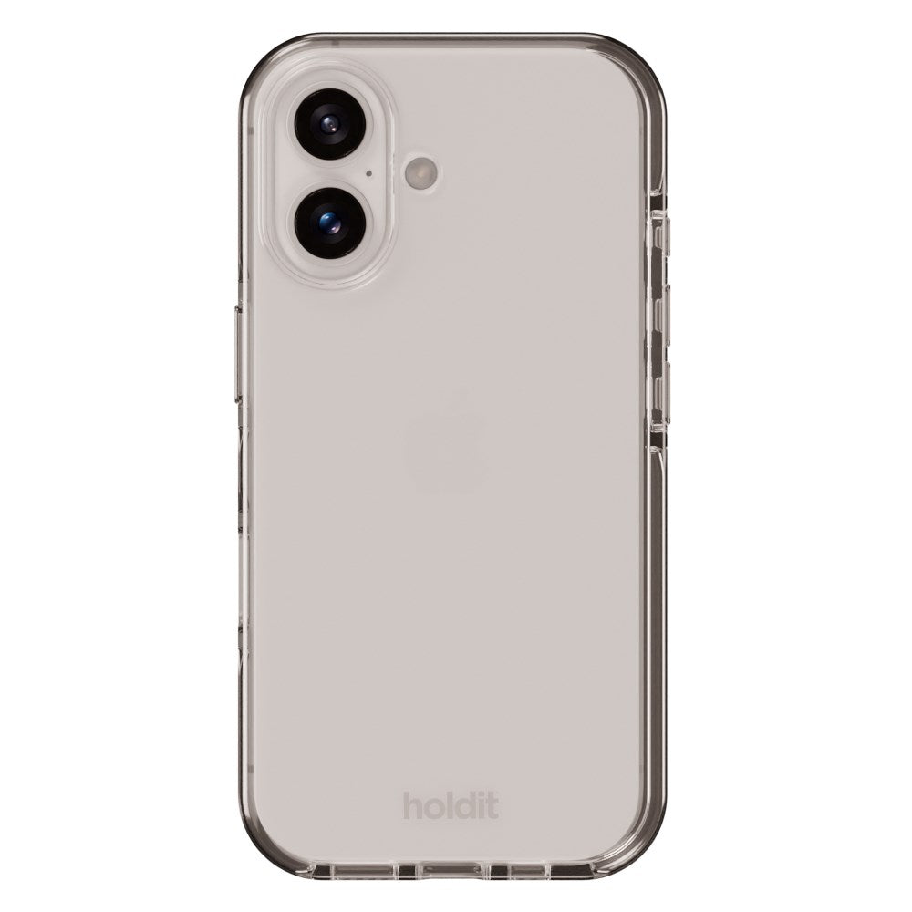 Holdit iPhone 16 Plus Seethru Mobil Cover - White