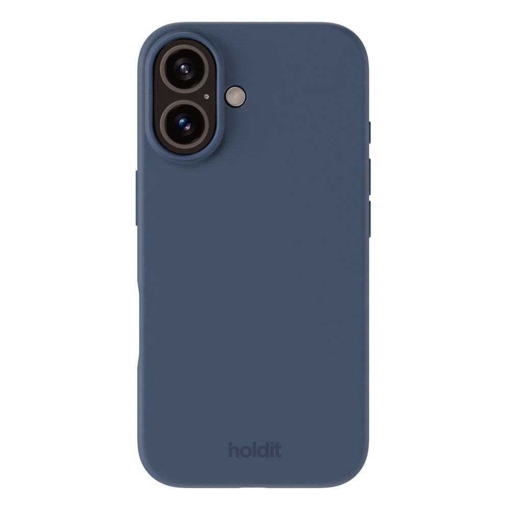 Holdit iPhone 16 Soft Touch Silikone Mobil Cover - Pacific Blue