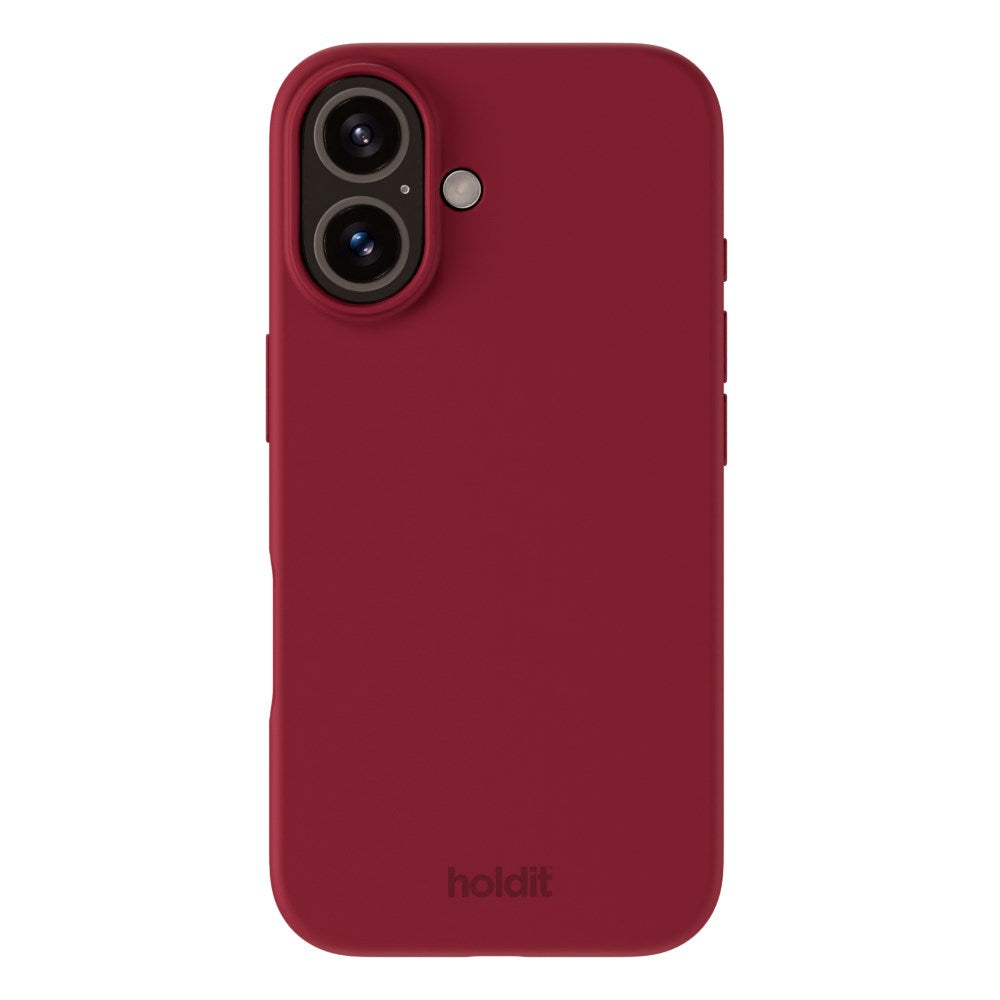 Holdit iPhone 16 Soft Touch Silikone Mobil Cover - Red Velvet