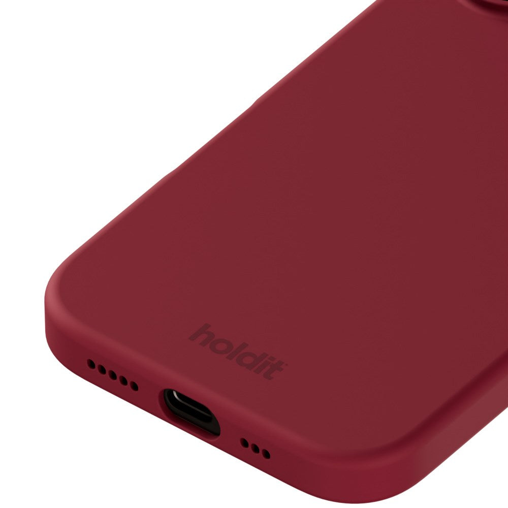 Holdit iPhone 16 Soft Touch Silikone Mobil Cover - Red Velvet