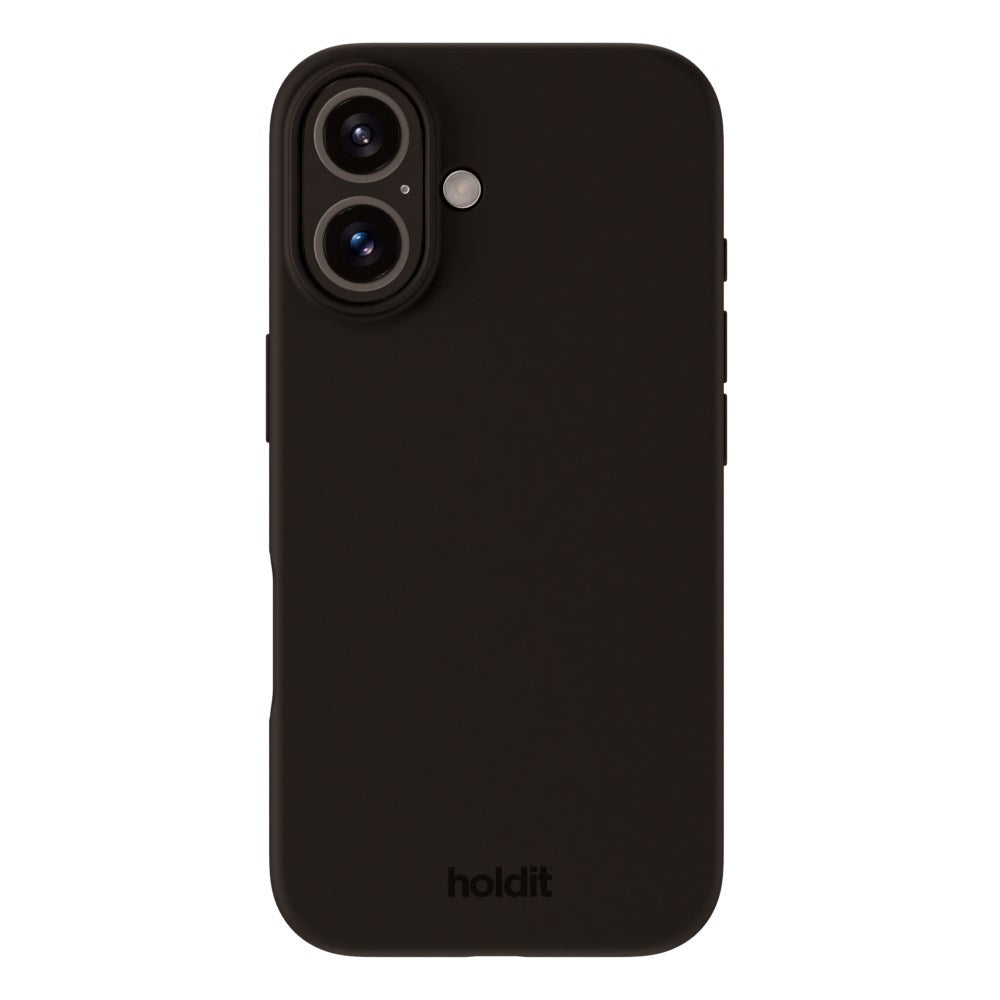 Holdit iPhone 16 Plus Soft Touch Silikone Mobil Cover - Black