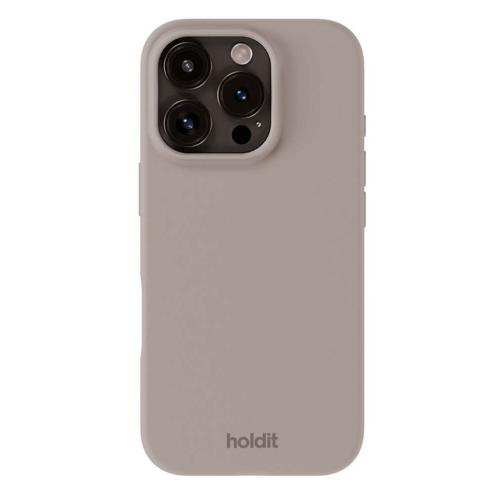 Holdit iPhone 16 Pro Soft Touch Silikone Mobil Cover - Taupe