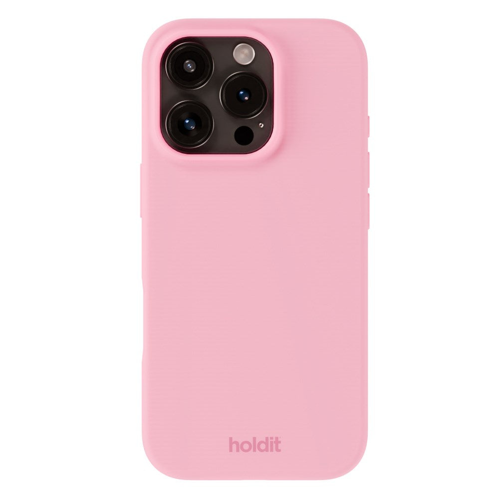 Holdit iPhone 16 Pro Soft Touch Silikone Mobil Cover - Pink