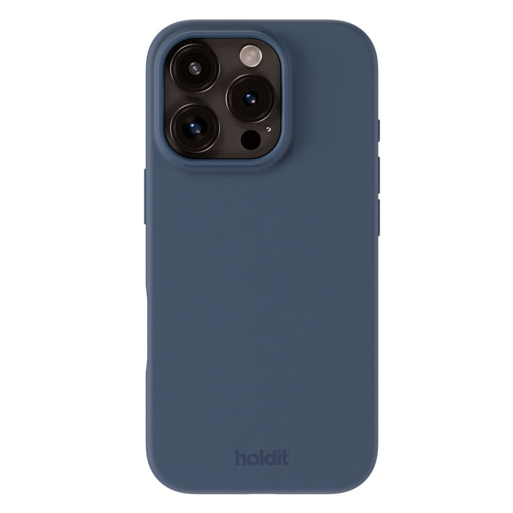 Holdit iPhone 16 Pro Soft Touch Silikone Mobil Cover - Pacific Blue