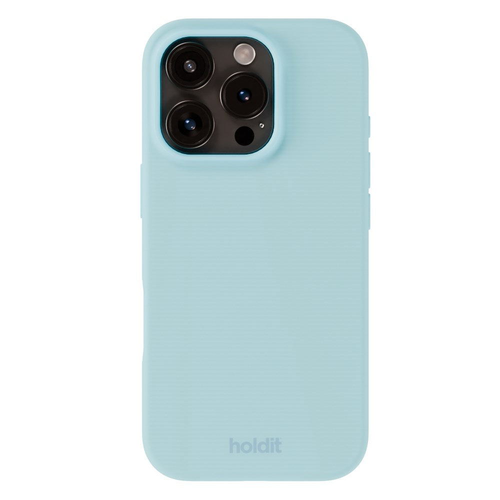 Holdit iPhone 16 Pro Soft Touch Silikone Mobil Cover - Mineral Blue