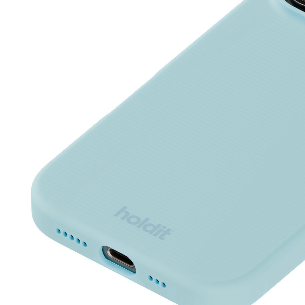 Holdit iPhone 16 Pro Soft Touch Silikone Mobil Cover - Mineral Blue