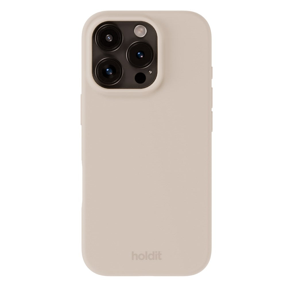 Holdit iPhone 16 Pro Max Soft Touch Silikone Mobil Cover - Light Beige