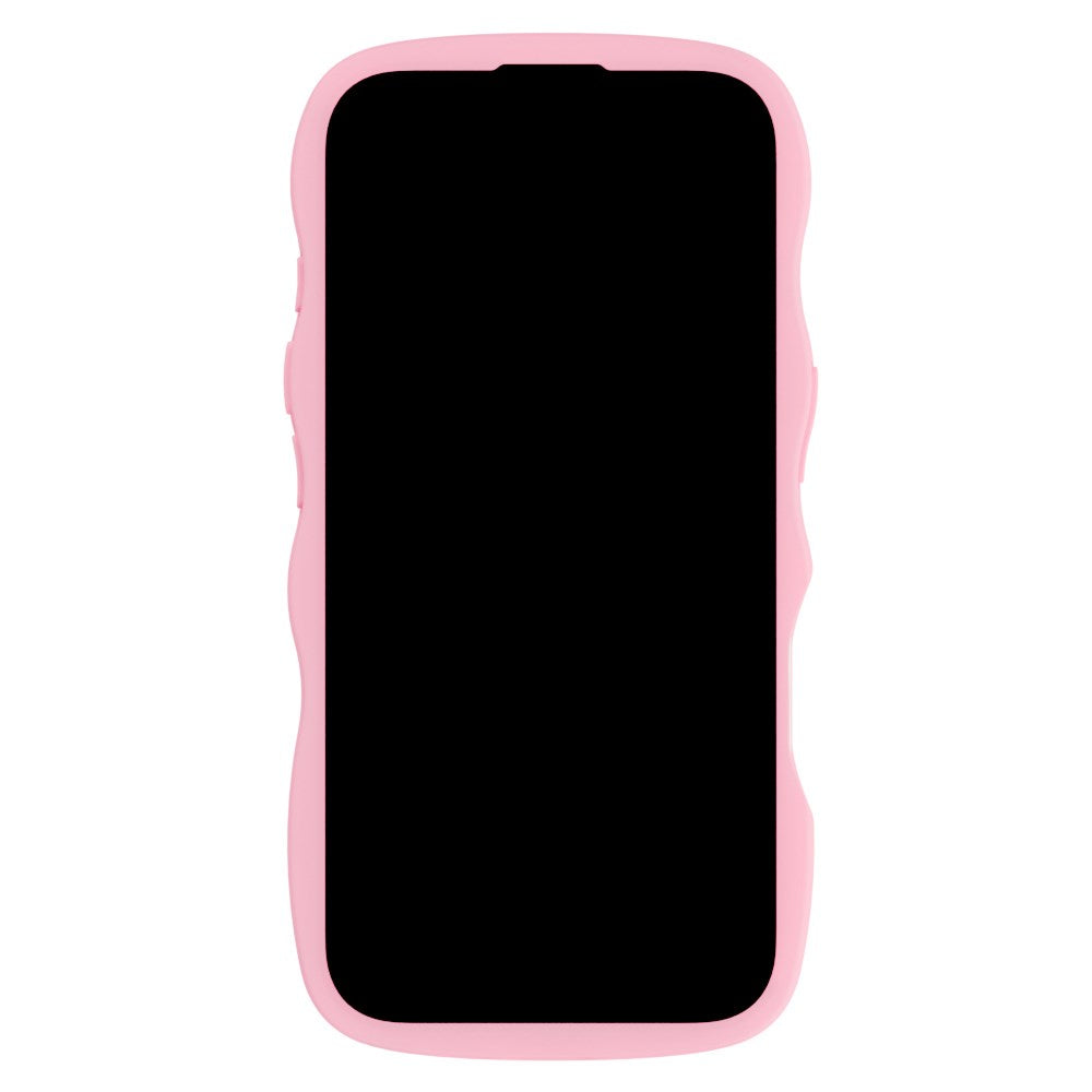 iPhone 16 Holdit Wavy Case - Pink / Transparent