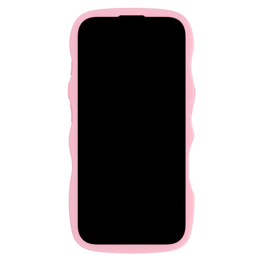 iPhone 16 Holdit Wavy Case - Pink  / Transparent