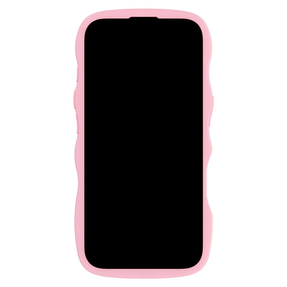 iPhone 16 Plus Holdit Wavy Case - Plus Pink/Transparent