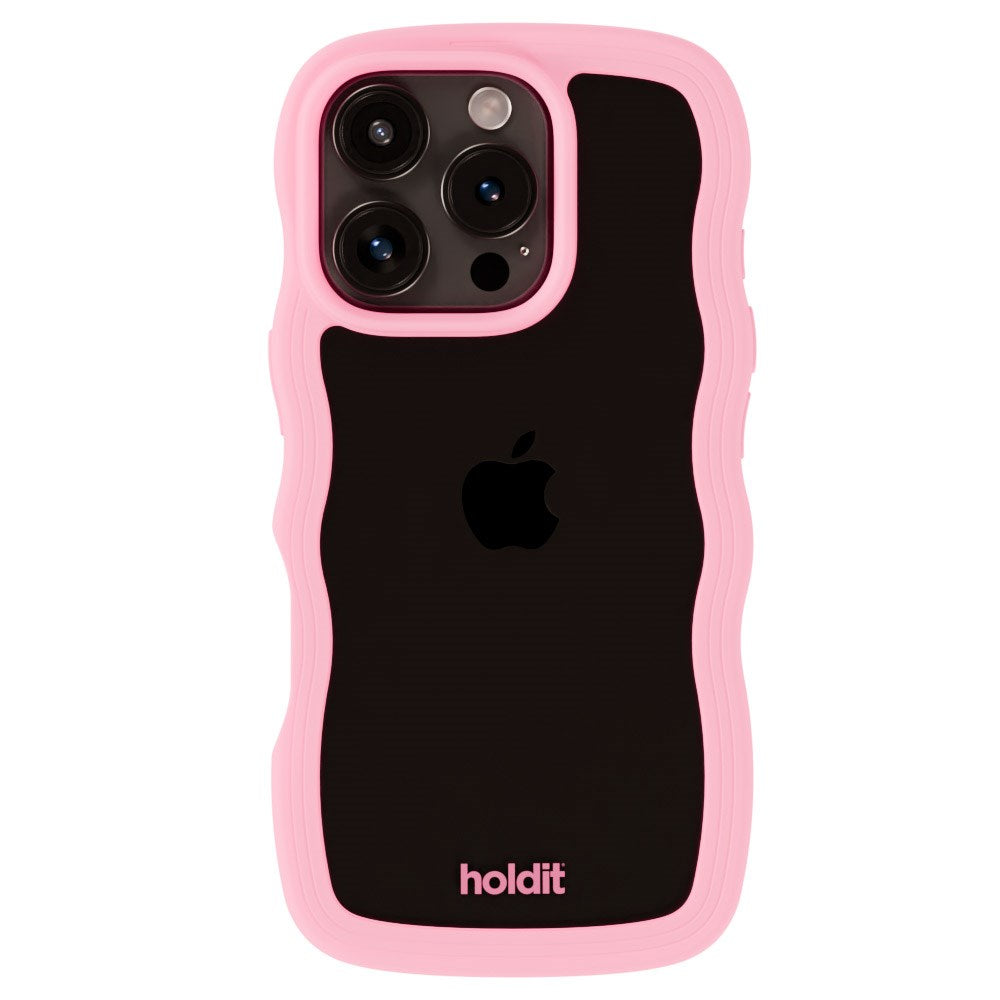 iPhone 16 Pro Holdit Wavy Case - Pink / Transparent