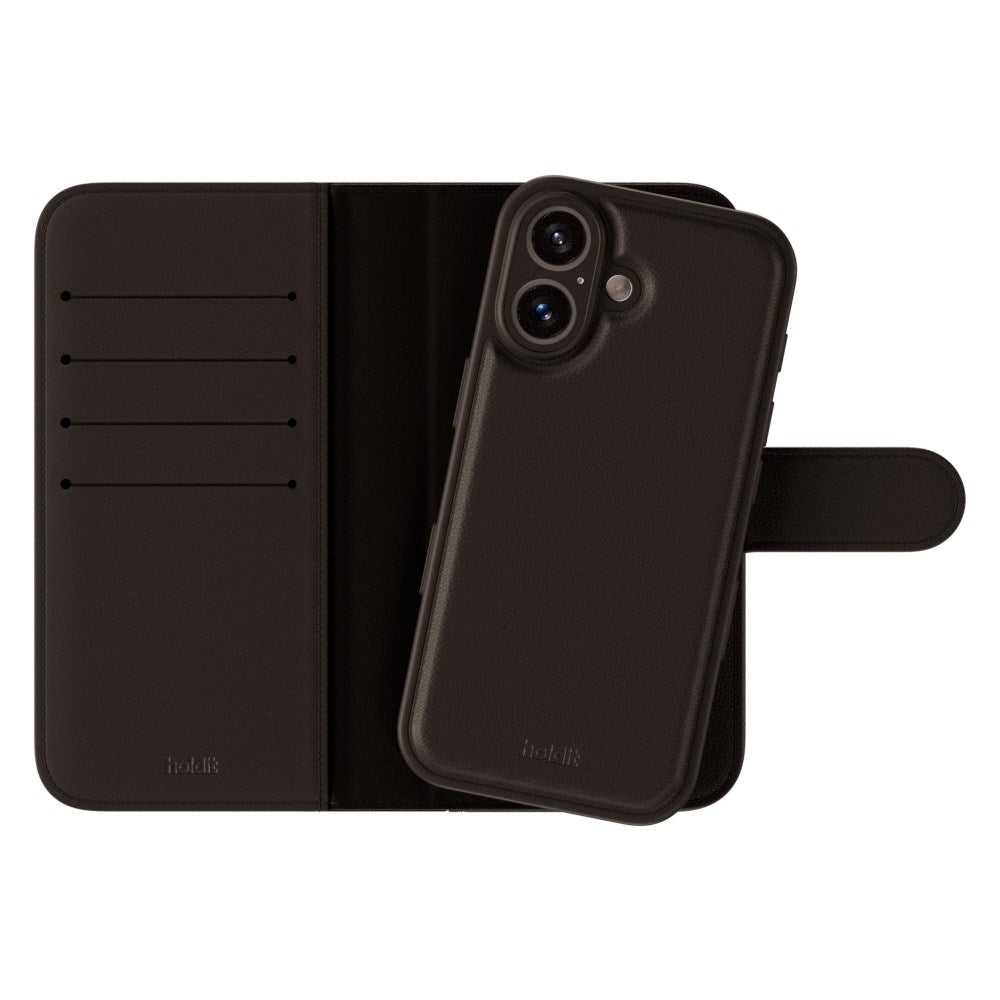 Holdit iPhone 16 Plus Wallet Case Magnet Plus - Mobil Cover - Black