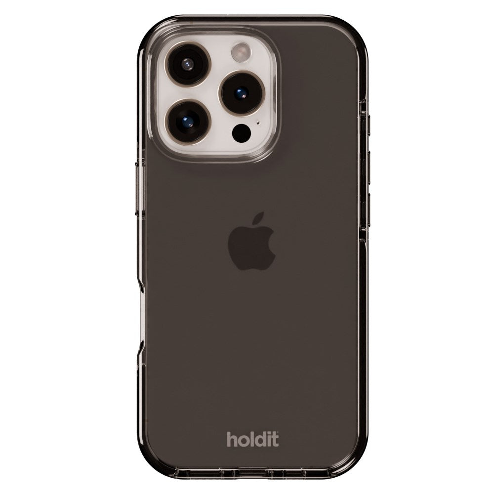 Holdit iPhone 16 Pro Seethru Mobil Cover - Black