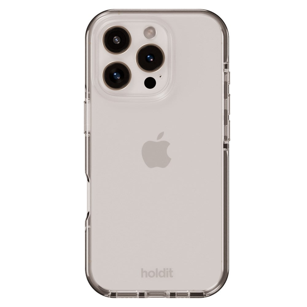 Holdit iPhone 16 Pro Seethru Mobil Cover - White