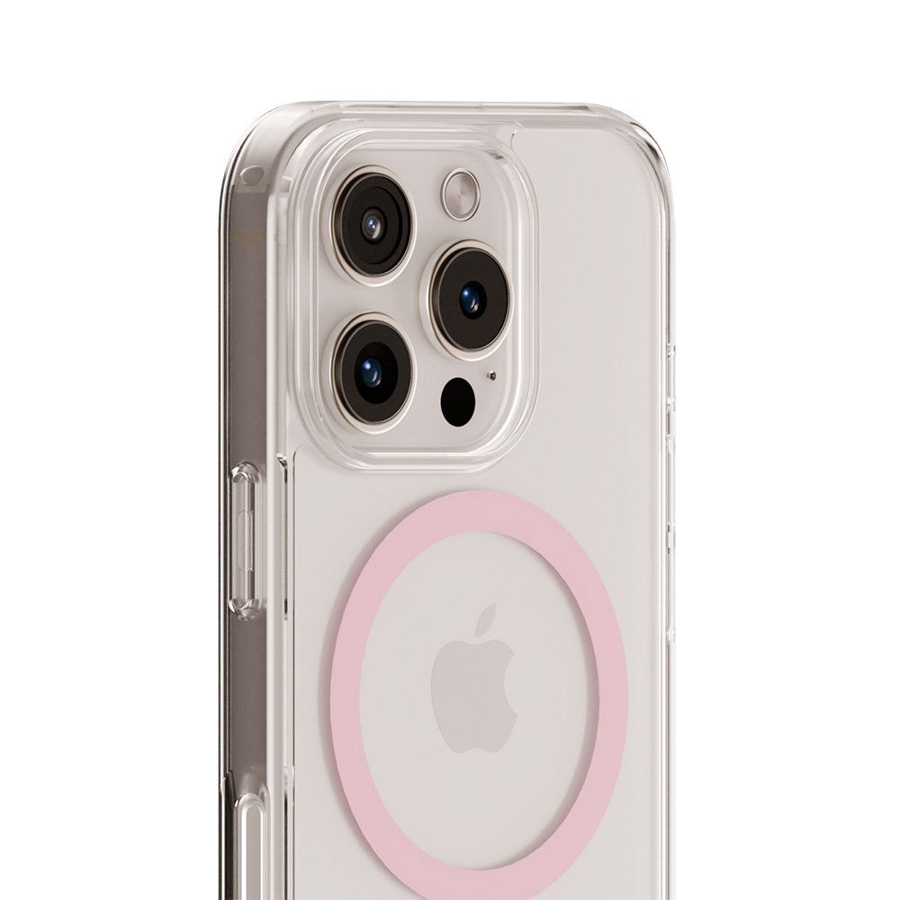 Holdit iPhone 16 Pro Max MagSafe Mobil Cover - Transparent / Pink