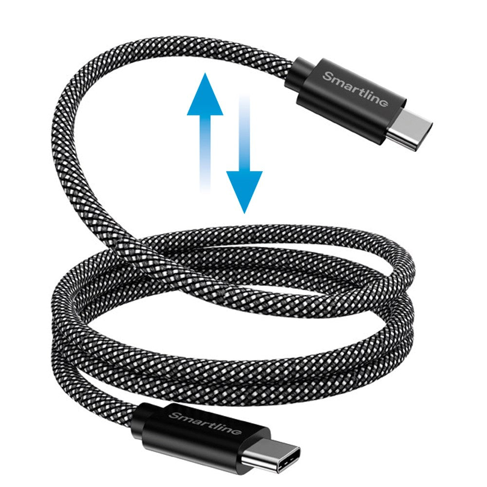 Smartline Kabel USB-C til USB-C 1m - 60W - Magnetisk - Sort