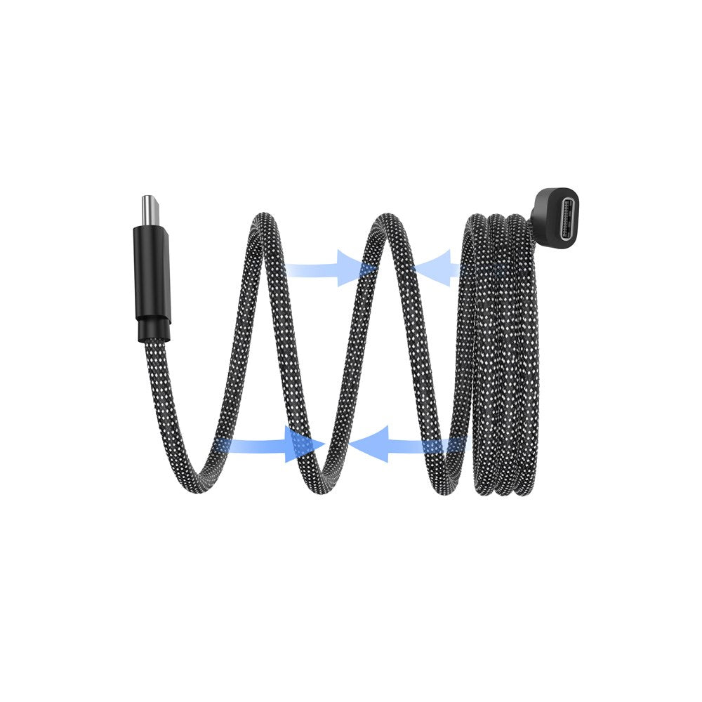 Smartline Kabel USB-C til USB-C 1m - 60W - Magnetisk - Sort