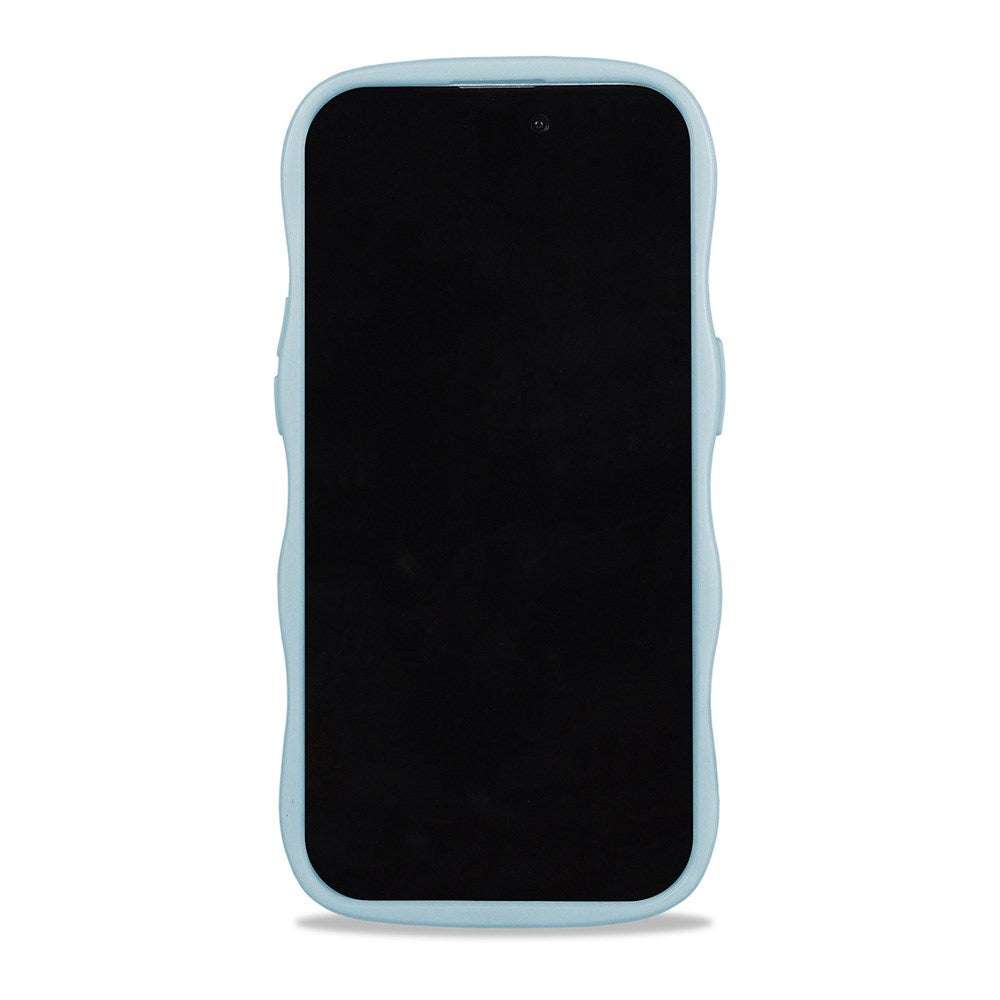 Holdit iPhone 12 / 12 Pro Wavy Cover - Mineral Blue / Transparent