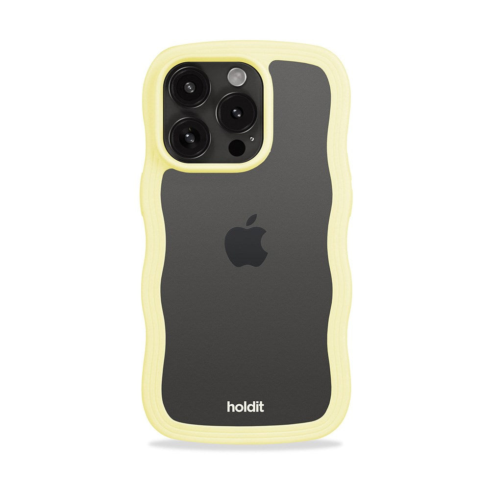 Holdit iPhone 15 Pro Max Wavy Cover - Lemonade / Transparent