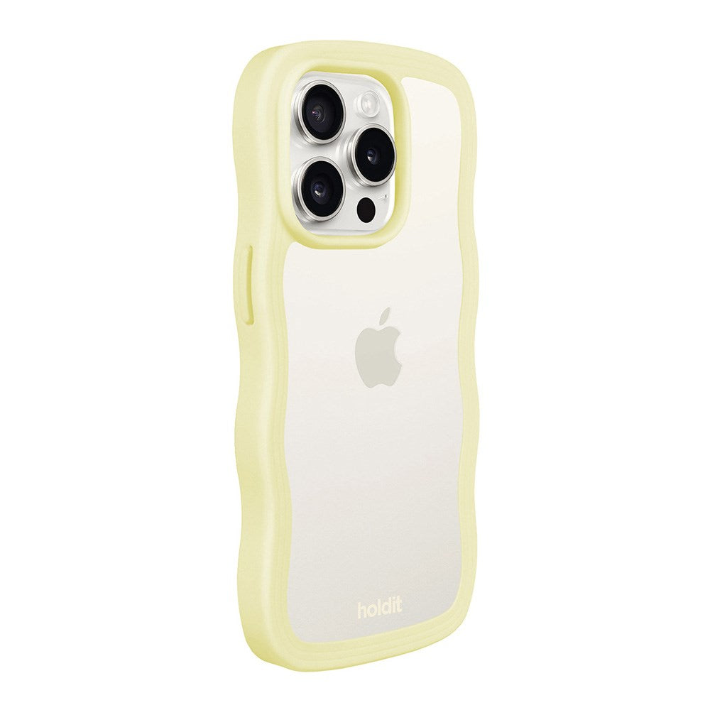 Holdit iPhone 15 Pro Max Wavy Cover - Lemonade / Transparent
