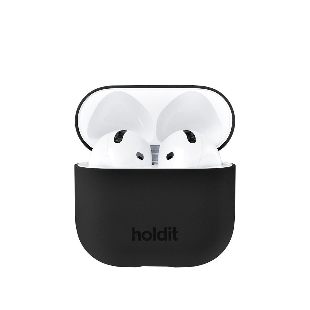 Holdit Silikone Cover Til AirPods 4 - Sort