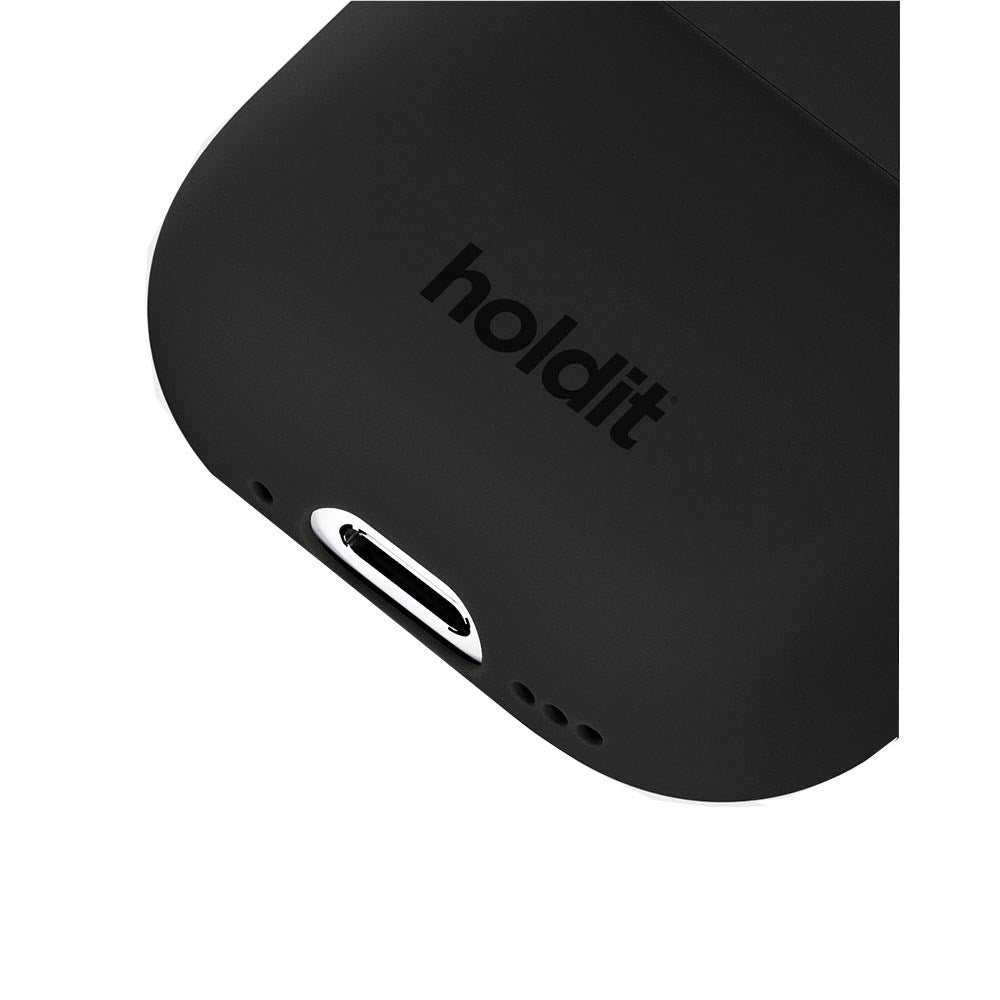 Holdit Silikone Cover Til AirPods 4 - Sort