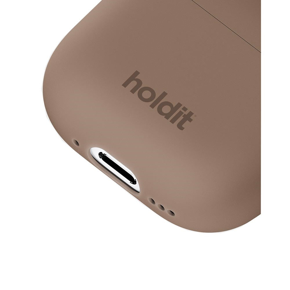 Holdit Silikone Cover Til AirPods 4 - Mocha Brown