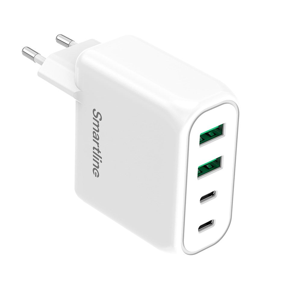 Smartline 100W Vægoplader PD 2 x USB-C 2 x USB-A - Hvid