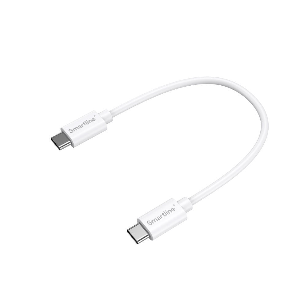 Smartline 60W USB-C til USB-C Ladekabel - 20cm - Hvid