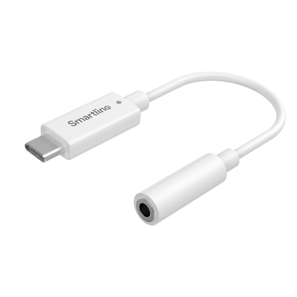 Smartline USB-C til 3.5mm Jackstik Adapter - 13cm - Hvid