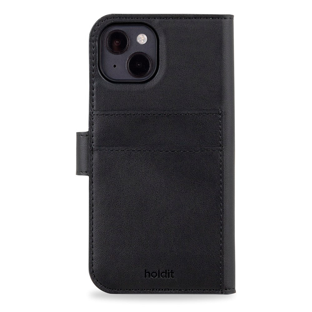 Holdit iPhone 14 / 13 Wallet Case MagSafe Plus - Mobil Cover - MagSafe Kompatibel - Black