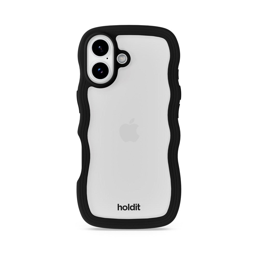 iPhone 17 Holdit Wavy Cover - Black / Transparent