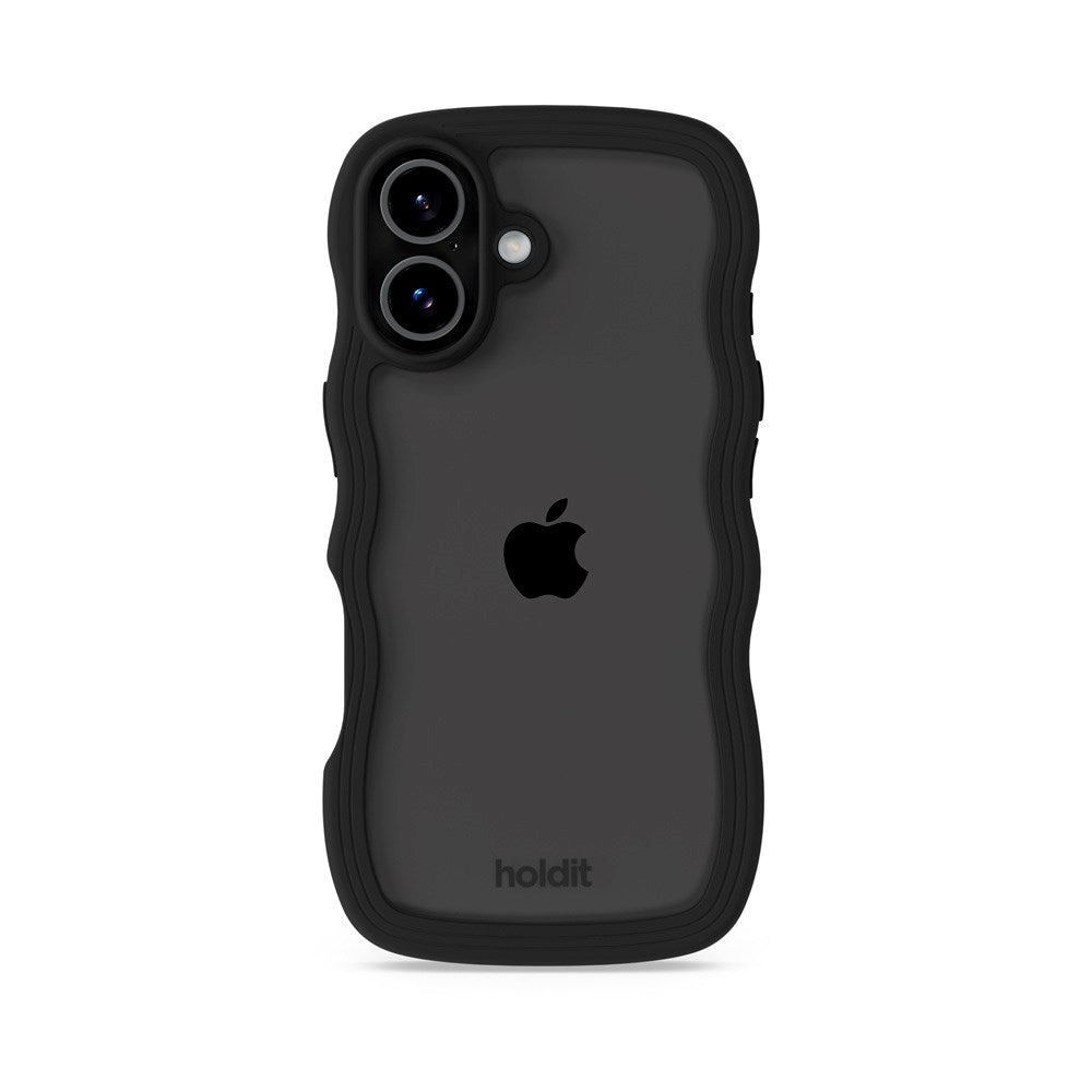 iPhone 17 Holdit Wavy Cover - Black / Transparent