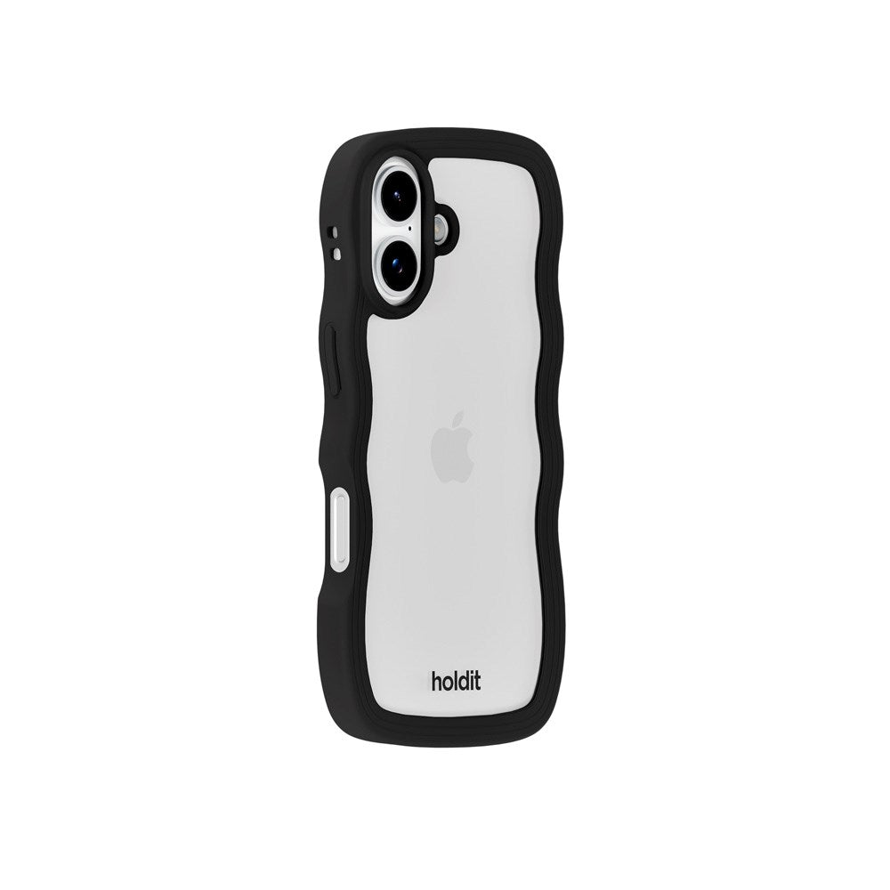 iPhone 17 Holdit Wavy Cover - Black / Transparent