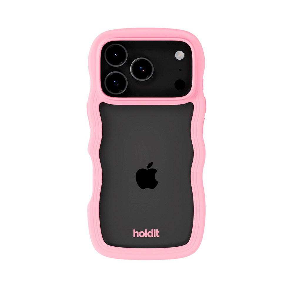 iPhone 17 Pro Max Holdit Wavy Cover - Pink / Transparent