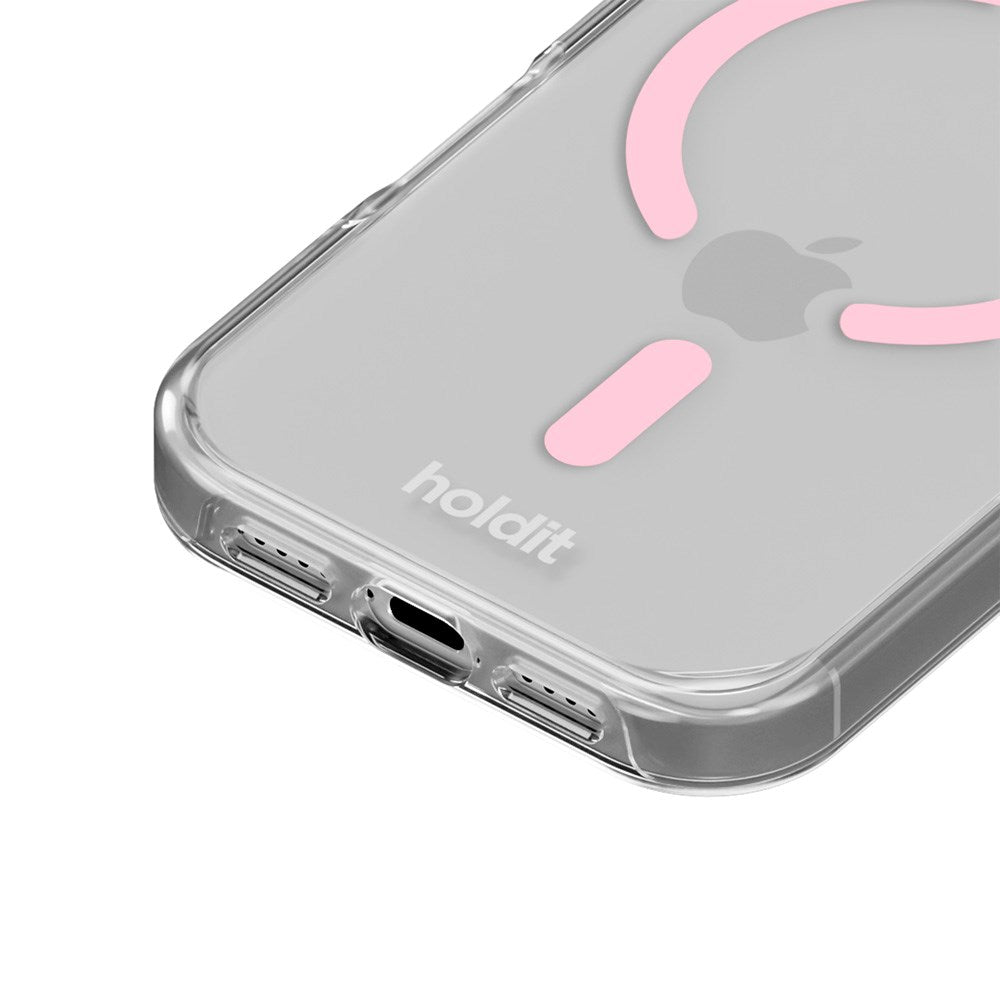iPhone 17 Pro Max Holdit MagSafe Cover - Transparent / Pink