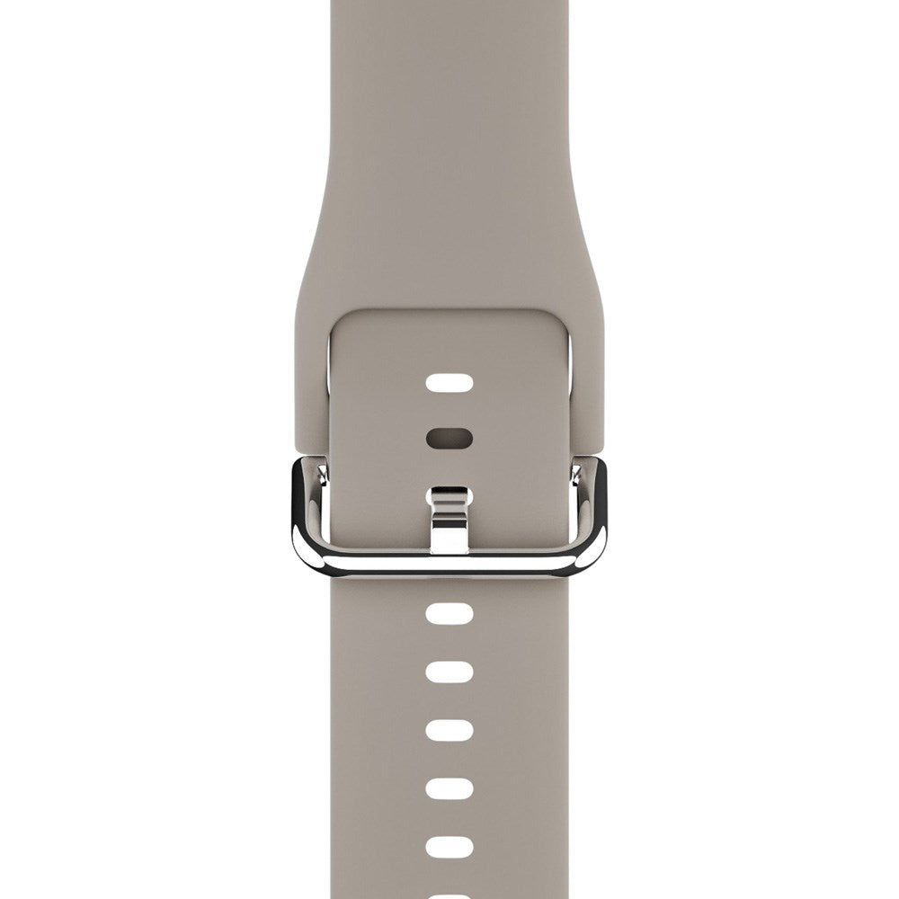 Apple Watch (38/40/SE/41/42mm) Holdit Silikone Rem m. Spændelukning - Taupe