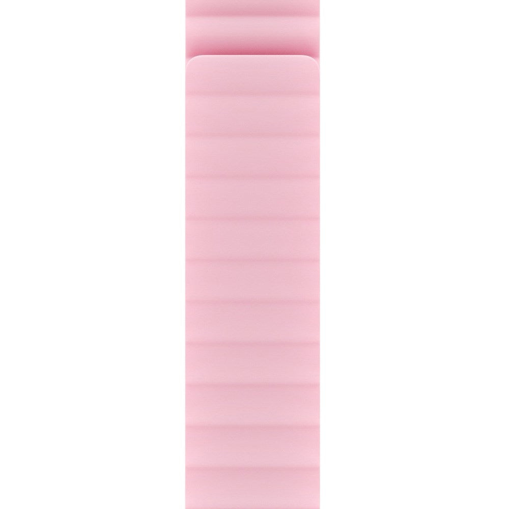 Apple Watch (38/40/SE/41/42mm) Holdit Silikone Rem m. Magnetlukning - Lyserød / Beige