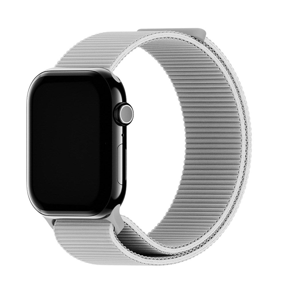 Apple Watch (38/40/SE/41/42mm) Holdit Nylon Rem - Grå