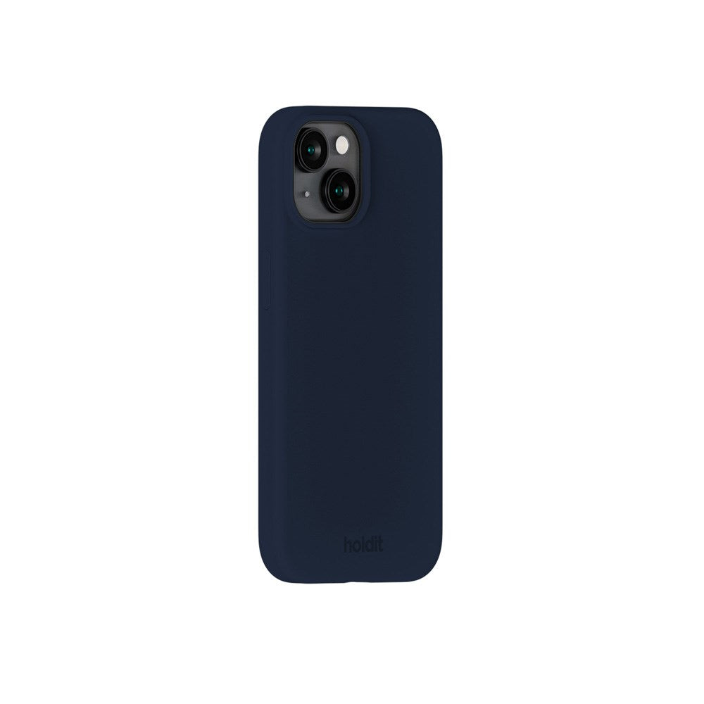 Holdit iPhone 15 Soft Touch Silikone Mobil Cover - Midnight Blue