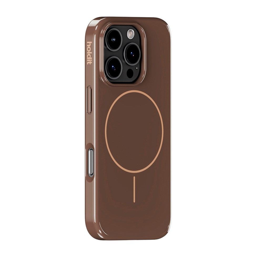 iPhone 16 Pro Holdit Mono Case - MagSafe Kompatibel - Chocolate / Beige