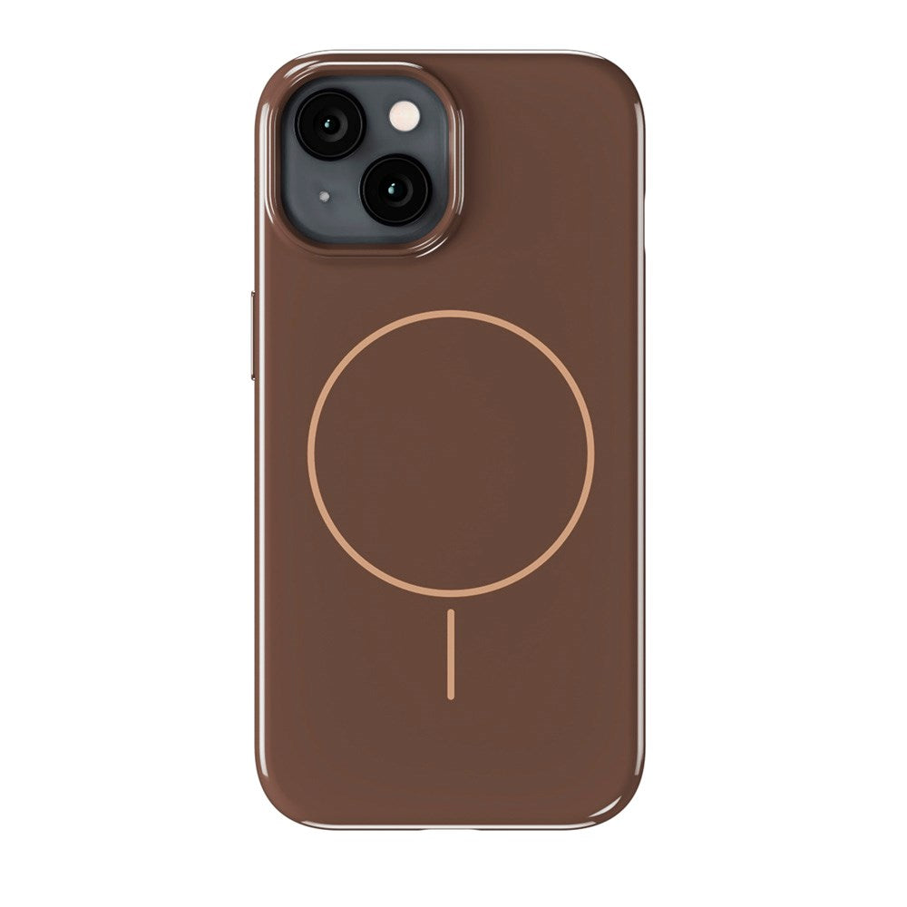 iPhone 17e / 16e / 15 / 14 / 13 Holdit Mono Case - MagSafe Kompatibel - Chocolate / Beige