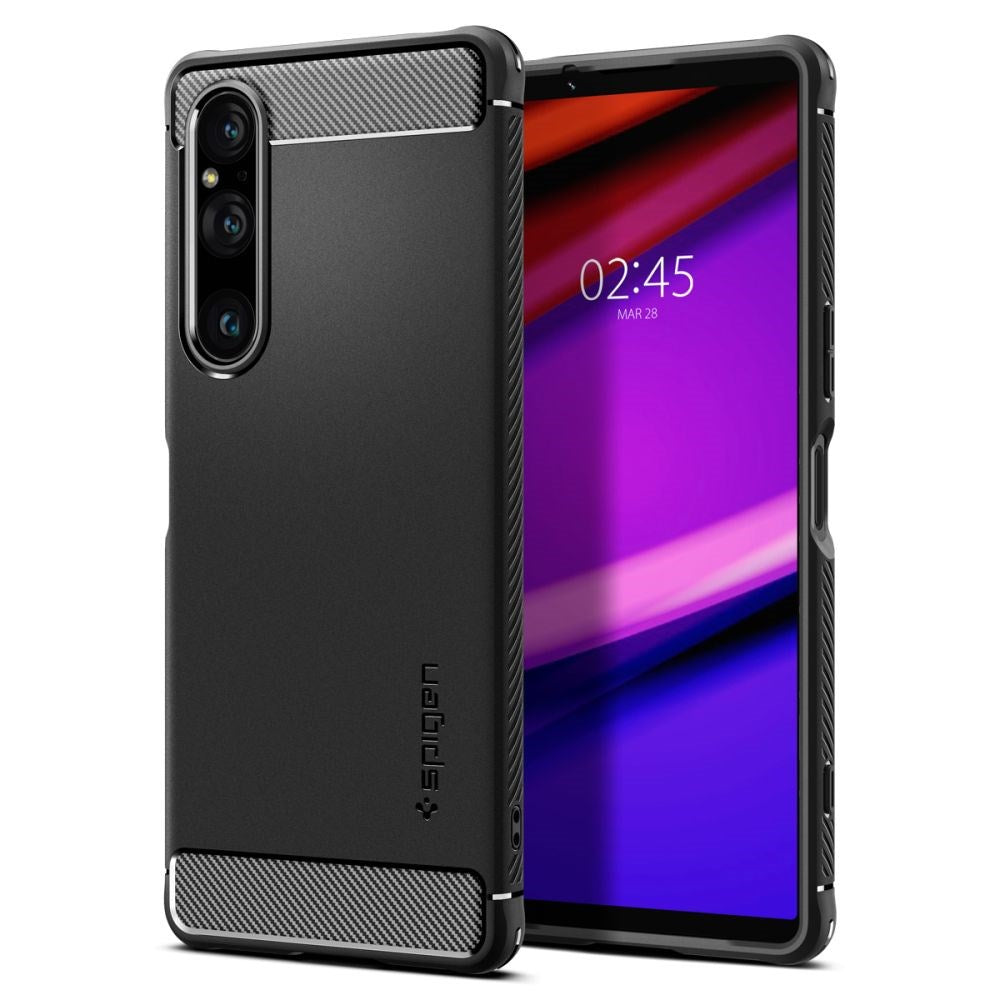 Spigen Rugged Armor Sony Xperia 1 V Bagside Case - Mat Sort