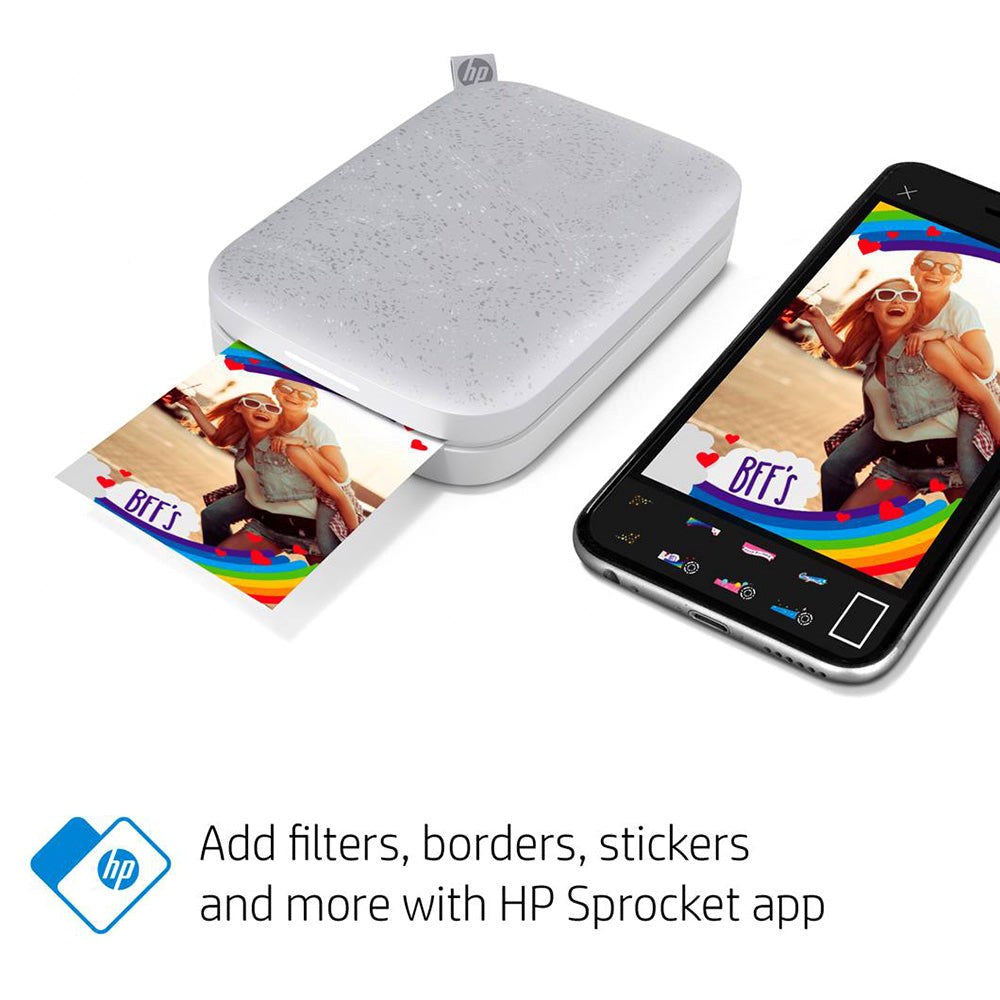 HP Sprocket Mobil Fotoprinter m. Fotopapir - 5 x 7,6 cm
