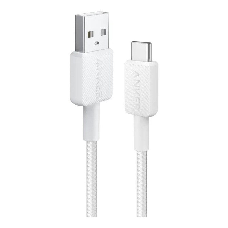 Anker 322 15W USB-C Kabel m. Nylon 1.8m - Hvid