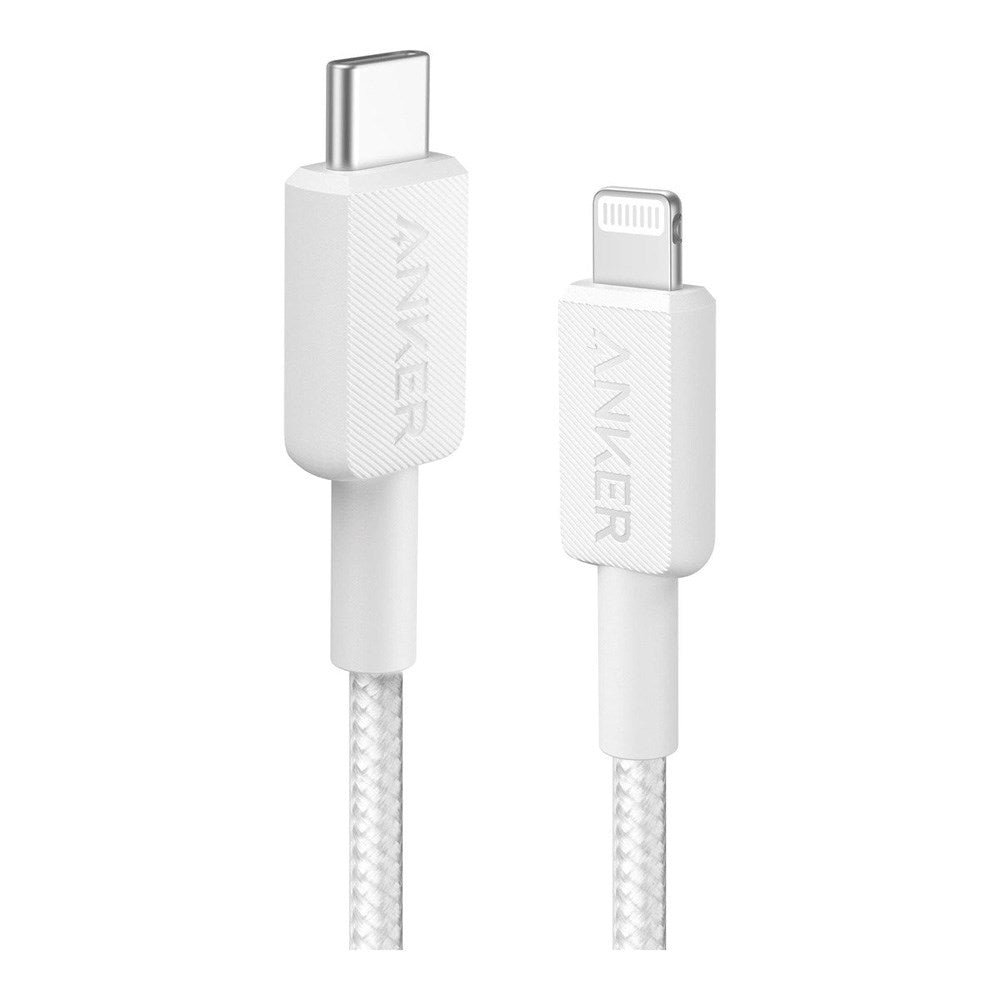 Anker 322 60W PD USB-C - Lightning Kabel m. Nylon 1.8 Meter - Hvid