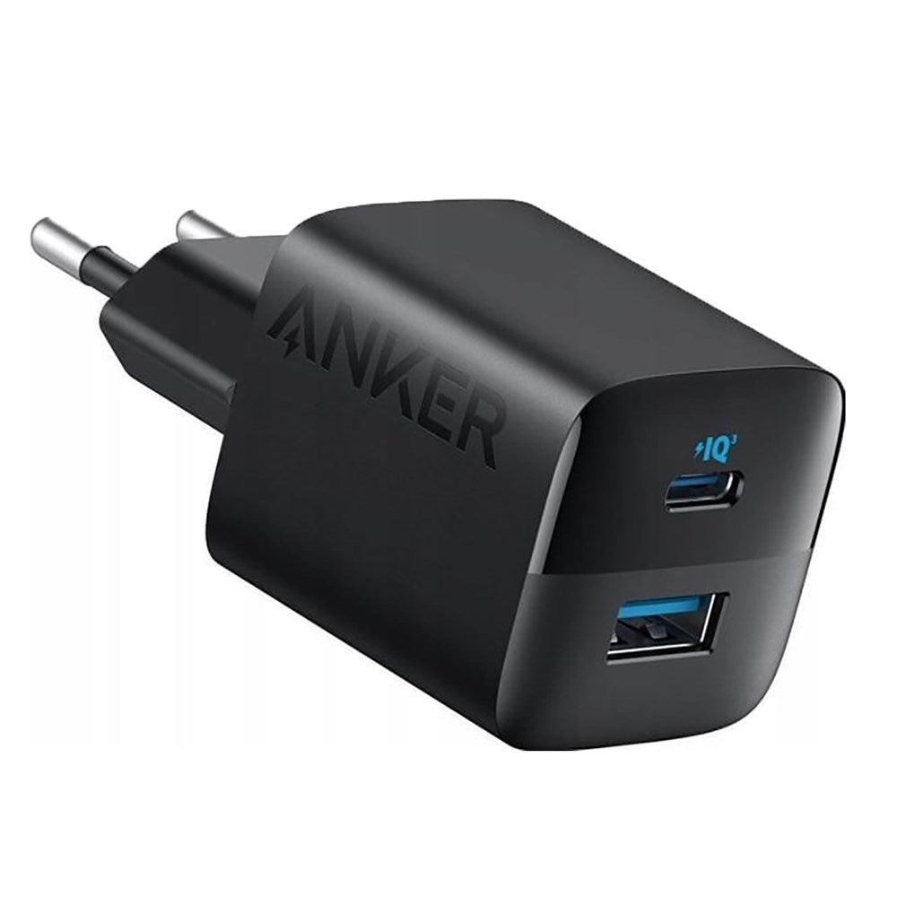 Anker 33W Vægoplader m. USB-A & USB-C - Sort