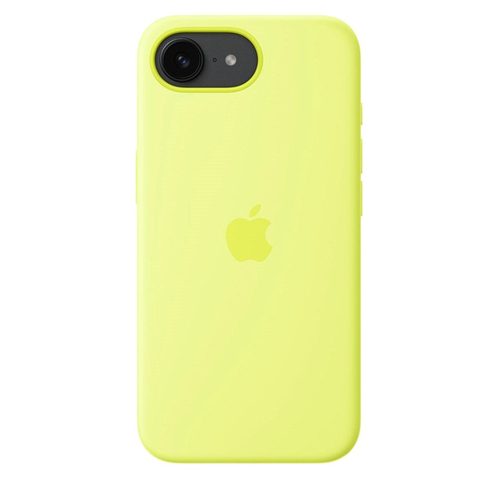 Original Apple iPhone 17e / 16e Silikone Bagside Cover - Neon Yellow (MGYW4ZM/A)