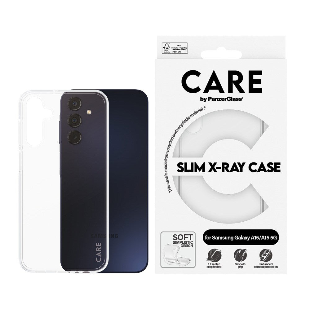 Samsung Galaxy A15 / A15 (5G) CARE by PanzerGlass FASHION X-Ray Soft Basic Mobil Cover - Transparent